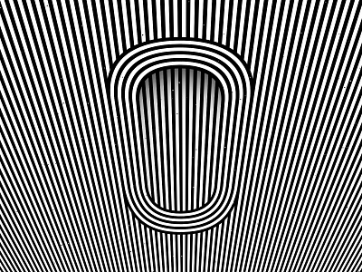 Number 0, 36daysoftype 2020 36days 36daysoftype 36daysoftype 0 36daysoftype07 abstract geometry black white geometric abstraction geometrical type graphic design hypnotic kinetic typography letter 0 op art opart optical illusion striped lines trippy number visual effect