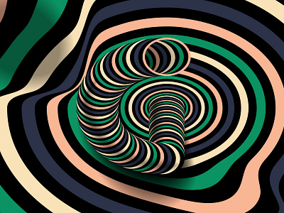 Letter “G”, 36daysoftype 2021 36days 36daysoftype 36daysoftype g 36daysoftype08 3d abstract distortion color geometrical type graphic design hypnotic kinetic typography letter g op art opart optical illusion psychedelic abstraction striped trippy visual effect