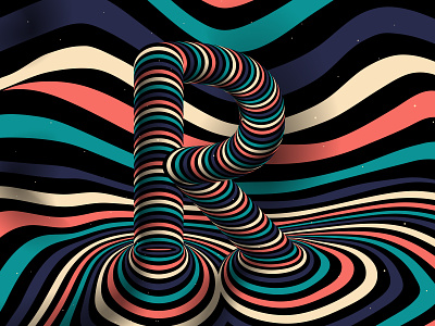 Letter “R”, 36daysoftype 2021 36days 36daysoftype 36daysoftype r 36daysoftype08 abstract distortion color geometrical type graphic design hypnotic kinetic typography letter r op art opart optical illusion psychedelic abstraction striped trippy visual effect