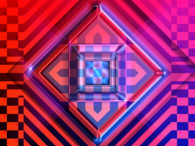 Processor circuit conceptual artwork cpu digital world electronic core futuristic geometry geometric pattern graphic design op art processor smart things technology