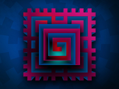 Labyrinth 3d abstract figurative art geometric abstraction graphic design hypnosis labyrinth maze pattern spiral tribal ornament visual effect