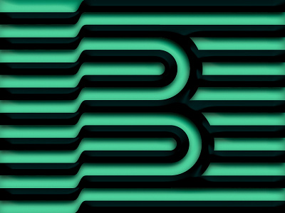 Letter «B» /36daysoftype 36days b 36daysoftype 36daysoftype05 b graphic design illustration letter op art optical illusion striped lines type typography