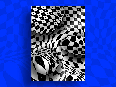 Op art skins (4) artist black white texture branding digital graphics graphic design modern poster op art optical illusion pattern visual effect