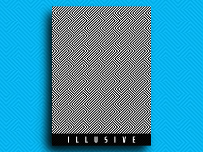 Illusive abstract plakat black white digital graphics geometric texture graphic design hypnotic pattern kinetic geometry minimal branding modern poster op art optical illusion visual effect