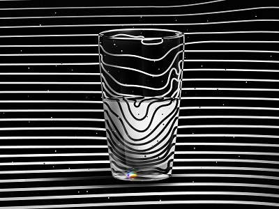 Glass abstract background black and white digital graphics distort glass graphic design kinetic op art optical illusion striped lines texture visual effect