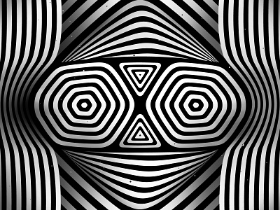 Bedouin abstract abstraction black and white eye graphic design illustration kinetic op art optical illusion striped visual effect