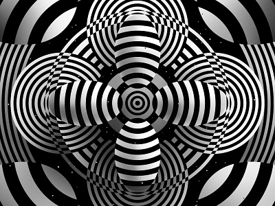 Ovipositor abstract illustration abstraction black and white circle graphic design hypnotic kinetic op art optical illusion oval striped visual effect