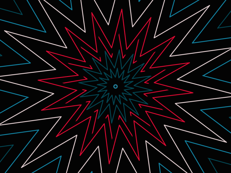 Hypnotic stars abstract abstraction animation black and white geometric geometry graphic design hypnotic star motion graphics op art optical illusion visual effect