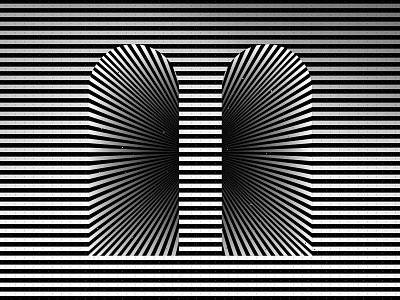 Infinity tunnel architecture black white geometric graphic design illustration kinetic minimal op art optical illusion striped tunnel visual effect