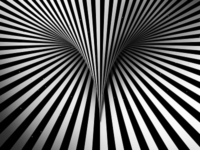 Implicate order abstract abstraction background black white geometric geometrical geometry graphic design hypnotic kinetic lines op art optical illusion perspective rays space striped texture trippy visual effect