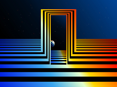 Portal abstract abstraction black white circle geometric geometrical geometry graphic design horizont hypnotic illustration kinetic op art optical illusion perspective portal space striped trippy visual effect