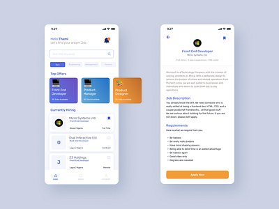 Jobbbin app design graphic design ui ux vector