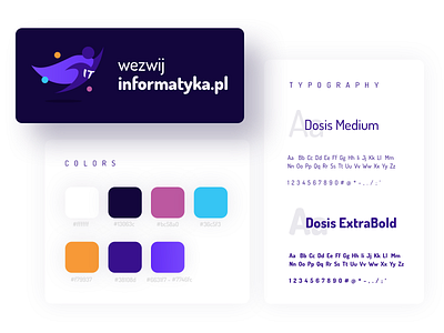 wezwij•informatyka - Logo IT branding design flat icon illustration logo minimal project typography vector