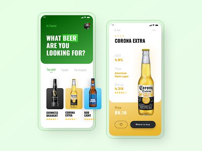 BeerApp🍻 app app design beer design design app project ui uiux ux