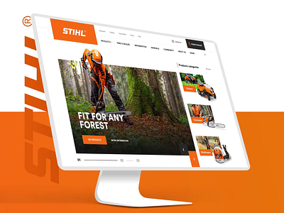 STIHL Redesign Concept 2k19 aftereffects animation cut design ecommerce design forest new project redesign redesign concept ui uiux ux webdesign website website design
