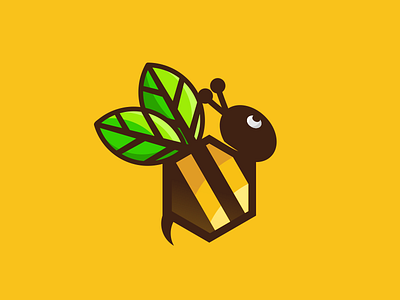 Beebuddy animal bee cheerful geometric leaf