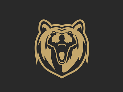 Boxing Bear bear boxing combination design logo mark mascot