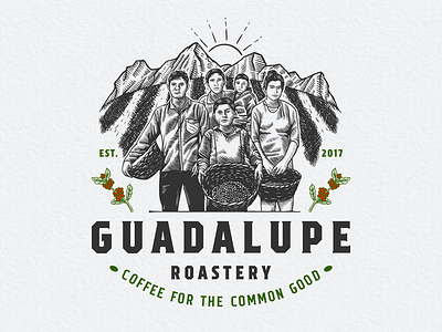 Guadalupe Coffee coffee company illustraion vector