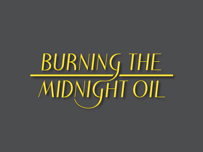 Midnight Oil late lettering tired type