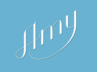 Amy custom lettering type