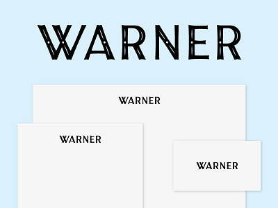 Warner Stationery lettering stationery type