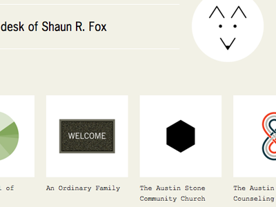 New Portfolio Site clean courier css fox logo news gothic portfolio responsive typekit