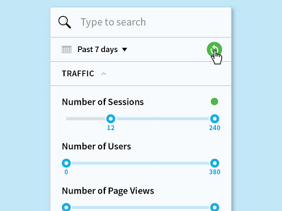 Filter UI for website stats