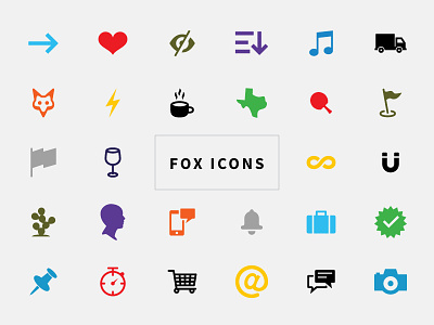 Fox Icons icon set icons open source svg