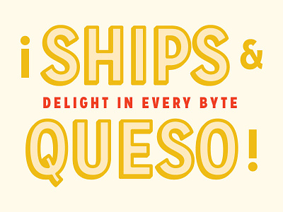 Ships And Queso Letters lettering queso