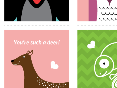 Downloadable Valentines animals deer illustration pink valentines day