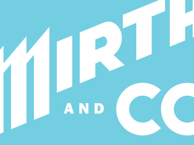 Mirth Lettering blue custom lettering logo mirth