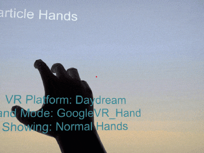 [WIP] VR Particle Hands 3d effects fx hands particles reality tech unity unity3d virtual virtual reality vr