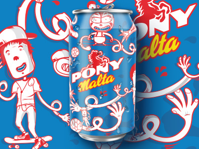 Pony Malta characters design illustration packaging