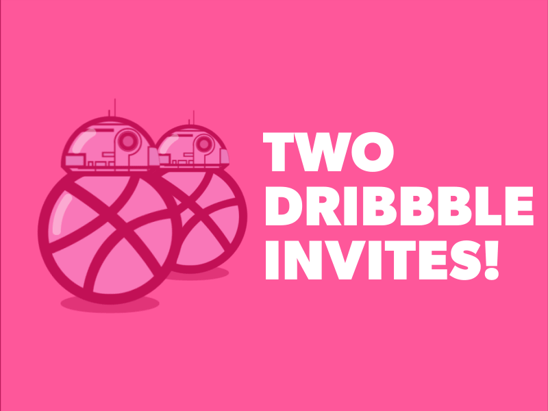 Two Dribbble Invitations 2d after animation ball debut dribbble effects gif invite star wars