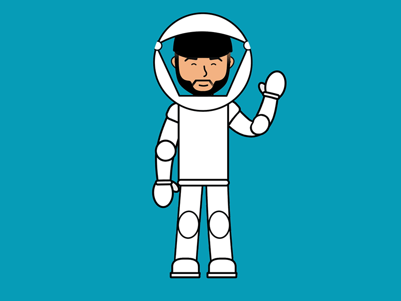 Jax Spaceman Front ae after and animation character duik effects joysticks sliders vector