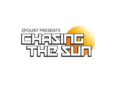 Chasing The Sun Festival Logo branding design disc dj festival identity jockey logo typography
