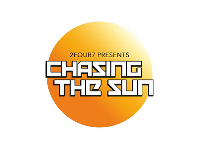 Chasing The Sun Festival Logo Alternate Version branding design disc dj festival identity jockey logo typography