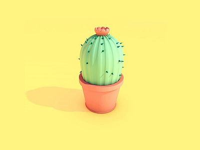 Cactus 3d animation c4d cactus cinema4d dribbble illustration