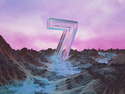 7 3d 7 70s animation character cinema4d design dribbble illustration octane space typography