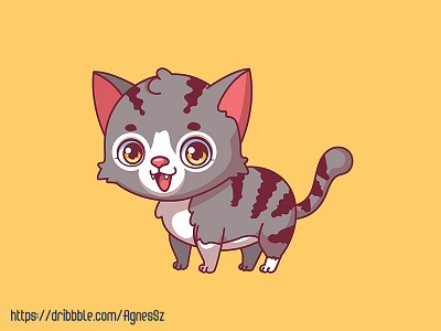 Illustration of a cartoon cat