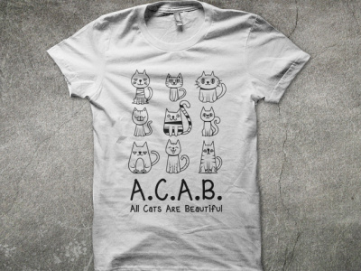 All Cats Are Beautiful acab animal cartoon cat character cute design funny happy