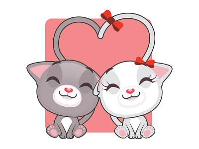 Cute cats in love