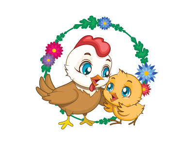 Mother hen and baby chick adorable animal baby bird chick chicken cute feather flower hen love mother