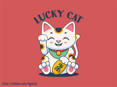 Lucky Cat design animal art cat character cute design kawaii kitten kitty lucky manekineko pun t shirt