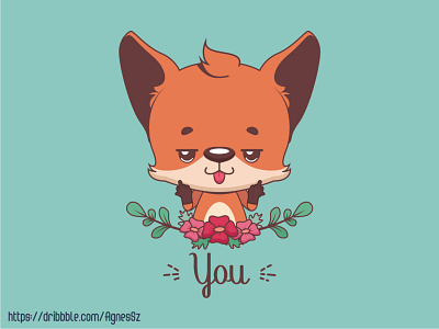 Fox you pun animal art cartoon character cute design fox fox off foxy funny happy kawaii pun sly tshirt
