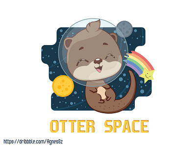 Significant otter pun design by AgnesSz on Dribbble