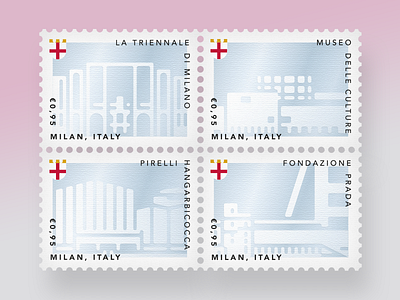 Milan’s stamps #3 art fondazione prada italy milan milano mudec museo delle culture pirelli hangarbicocca postage stamps silver travel triennale di milano