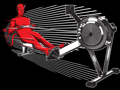 The Devil's Erg vector concept2 rower speedlines devil satan lucifer kustom projectdeliverance