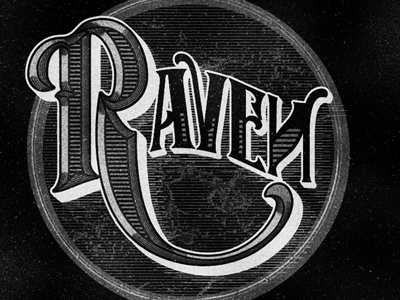 Drawlloween, Day 4: Raven nevermore raven typography vector
