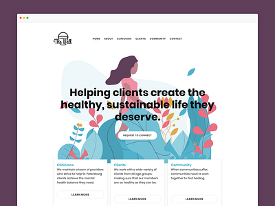 The Well – Website design ai ai web design clean hero section illustration simple typography web design website website design